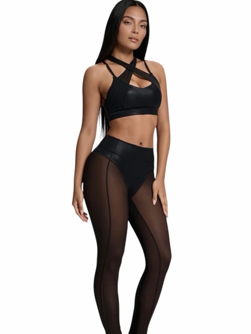 NWT Better Me sculpt sheer back leggings nylon size M